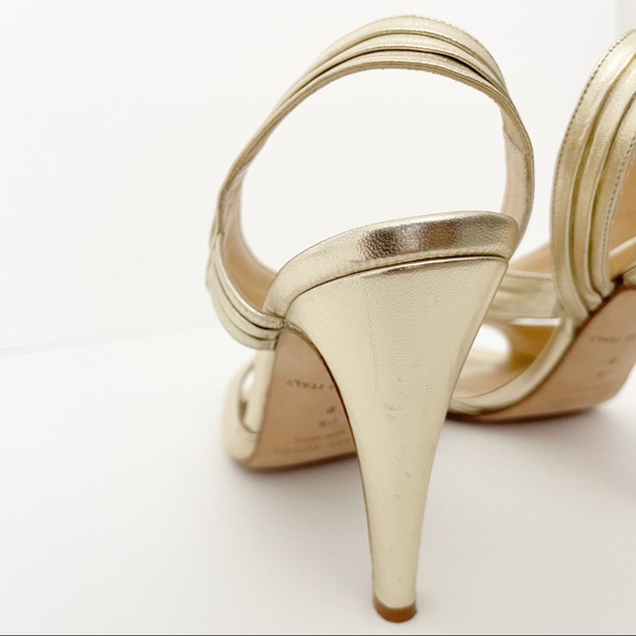 Kate Spade Helen Sandal Gold Metallic Heels - Picture 9 of 12